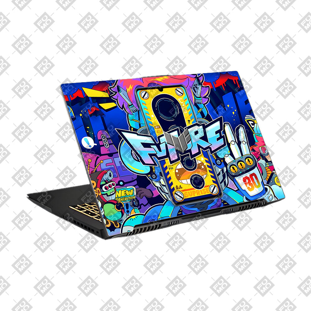 Futuristic Cyberpunk Vision Asus TUF Gaming F17 FX707Z Laptop Skin