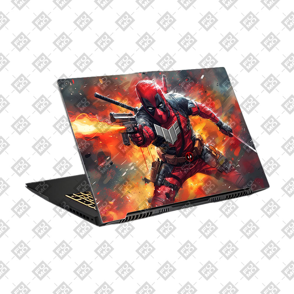 Red Comic Antihero Asus TUF Gaming F17 FX707Z Laptop Skin