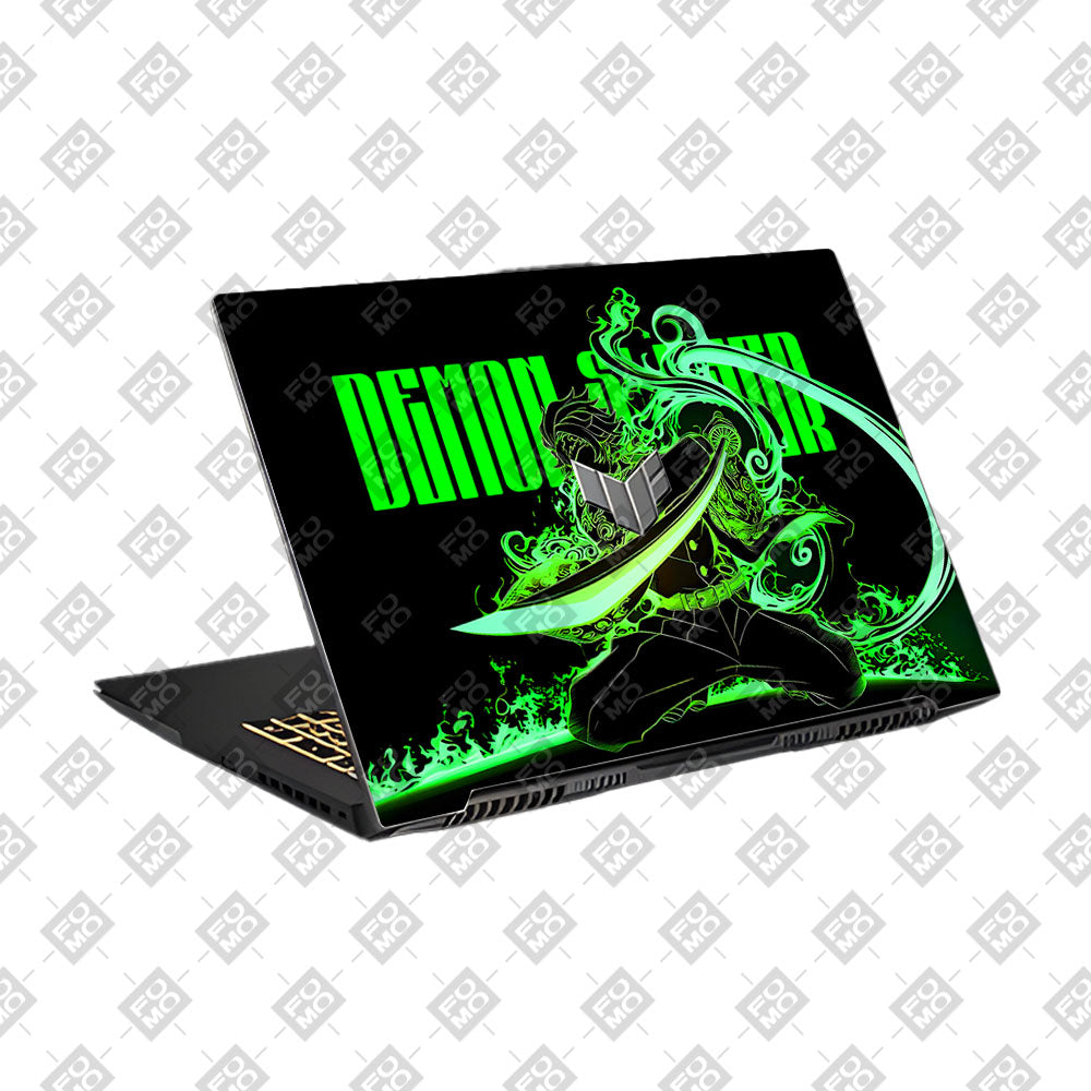 Tanjiro Green Flame Dance Asus TUF Gaming F17 FX707Z Laptop Skin