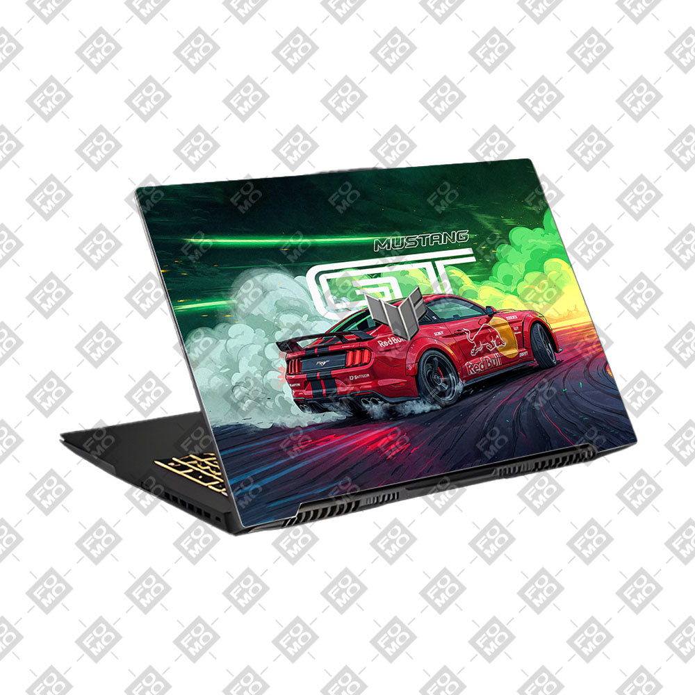 Mustang GT Red Bull Drift Beast Asus TUF Gaming F17 FX707Z Laptop Skin