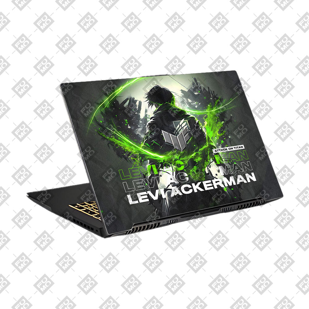 Levi Ackerman Neon Fury Asus TUF Gaming F17 FX707Z Laptop Skin