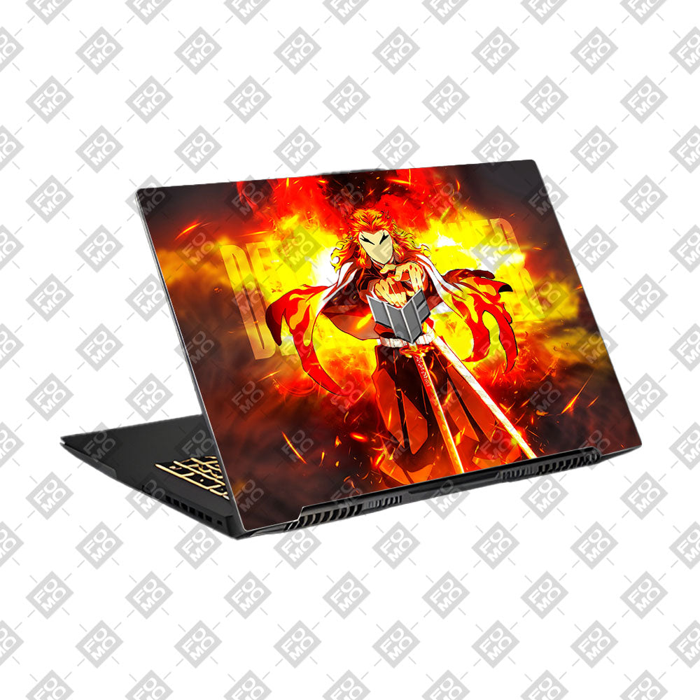 Anime Flame Swordsman Asus TUF Gaming F17 FX707Z Laptop Skin