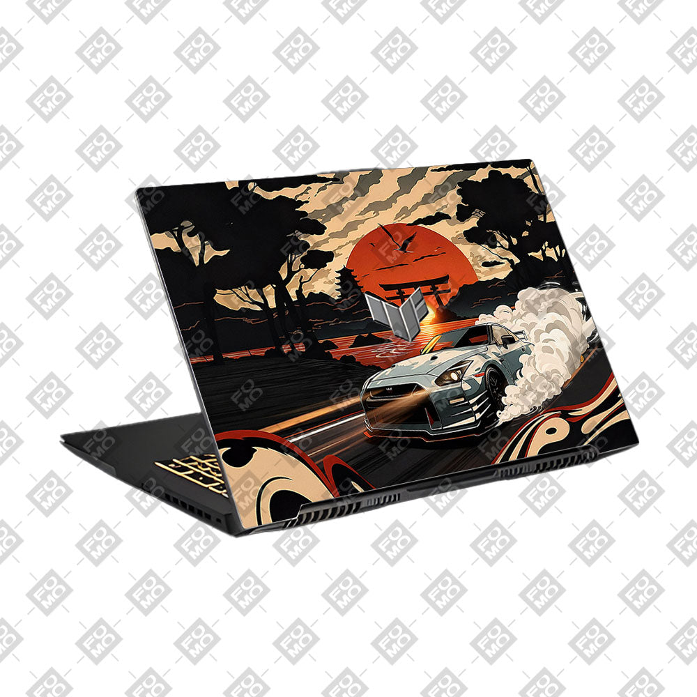 Samurai Rising Sun GTR Asus TUF Gaming F17 FX707Z Laptop Skin