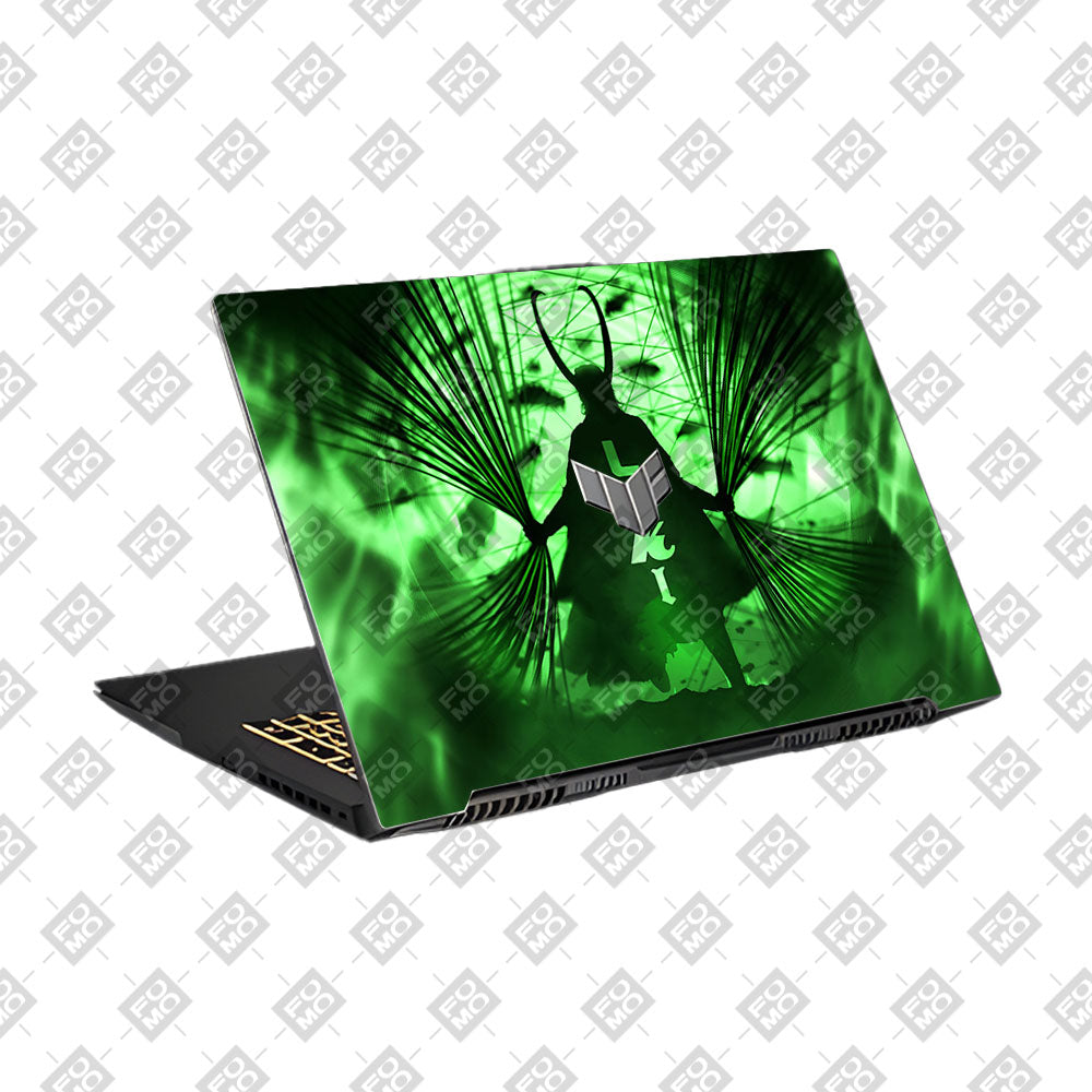 Loki's Green Aura Asus TUF Gaming F17 FX707Z Laptop Skin