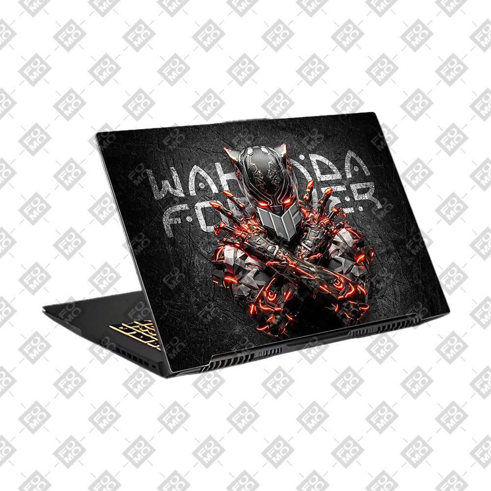 Black Panther Glowing Fury Asus TUF Gaming F17 FX707Z Laptop Skin