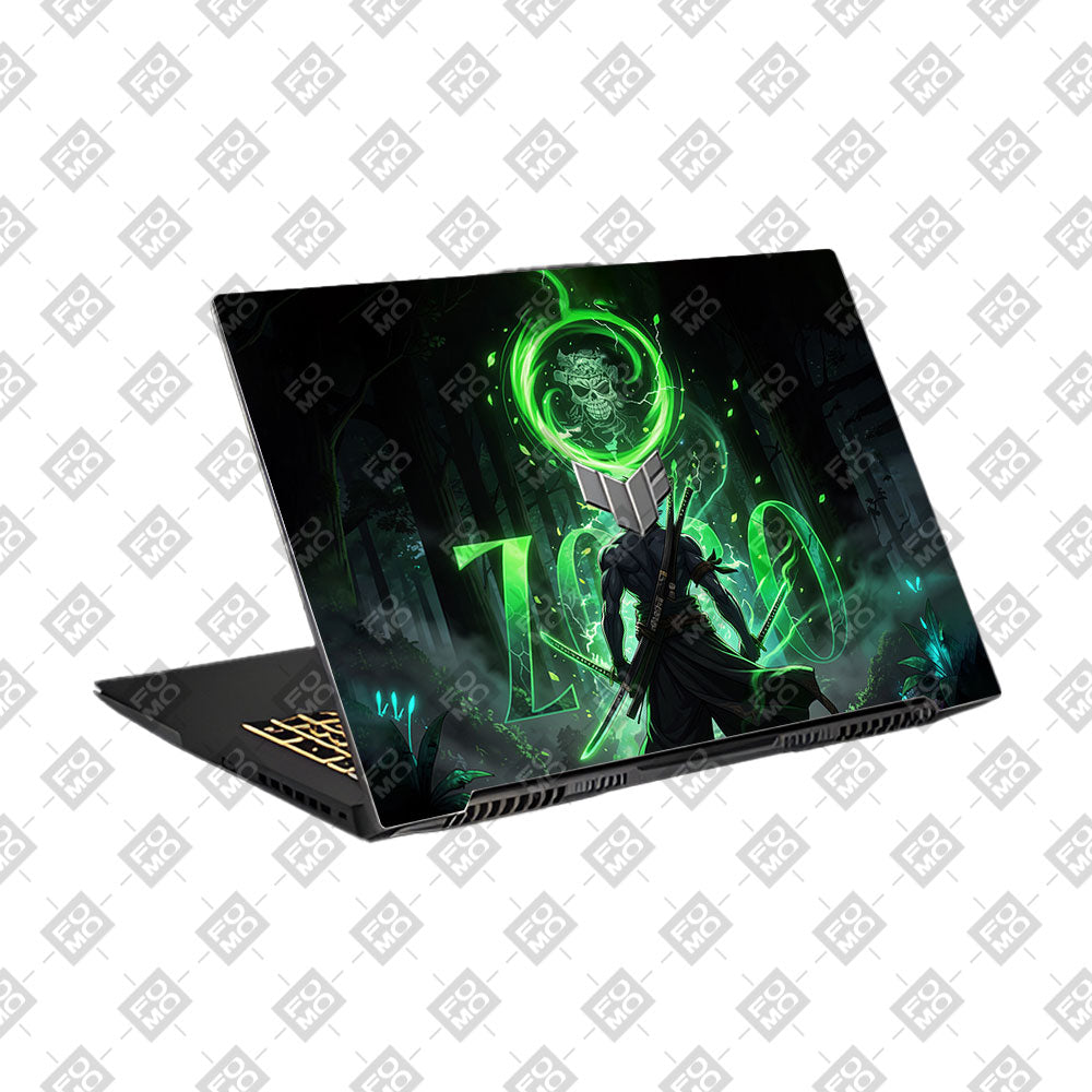 Zoro Green Aura Asus TUF Gaming F17 FX707Z Laptop Skin