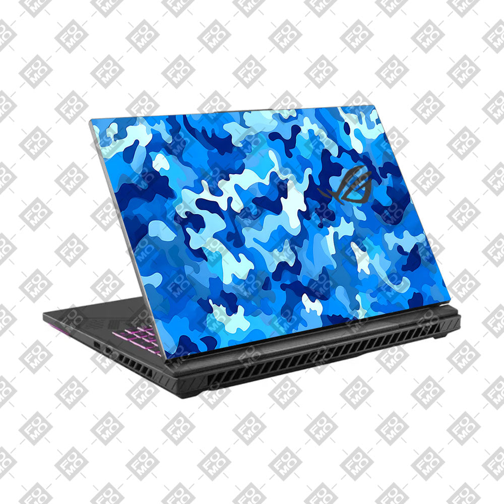 Arctic Blue Camo Pattern Asus ROG Strix G16 G614 Laptop Skin