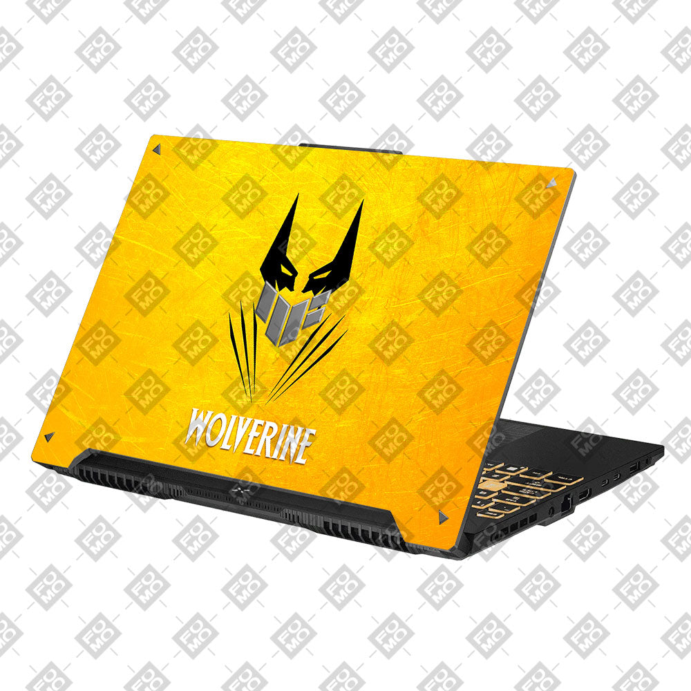 Wolverine with Yellow Background Asus Gaming V16 V3607 Laptop Skin