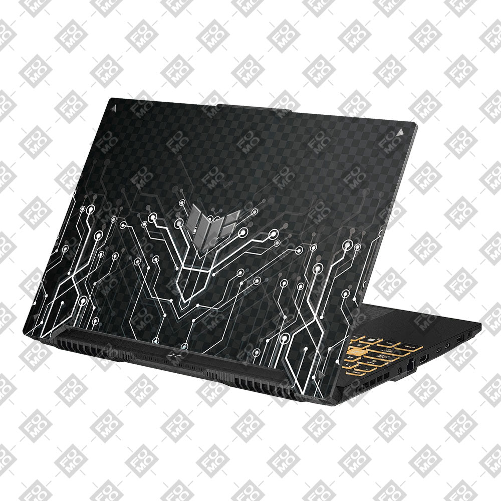 Black Digital Circuit Asus Gaming V16 V3607 Laptop Skin