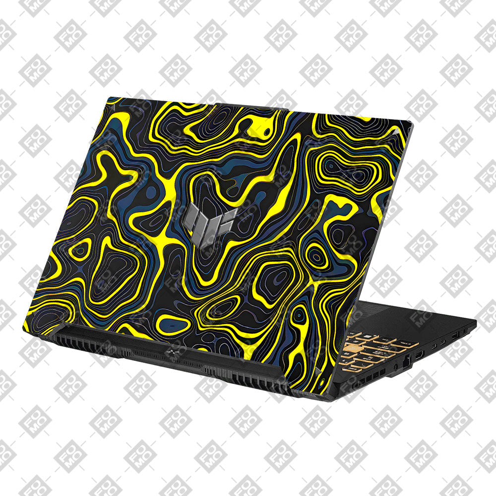 Neon Lava Contours Asus Gaming V16 V3607 Laptop Skin