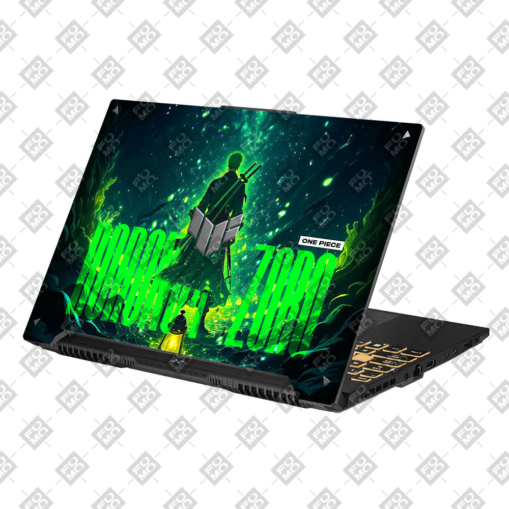 Roronoa Zoro Green Fury Asus TUF Gaming F16 and TUF Gaming A16 Laptop Skin