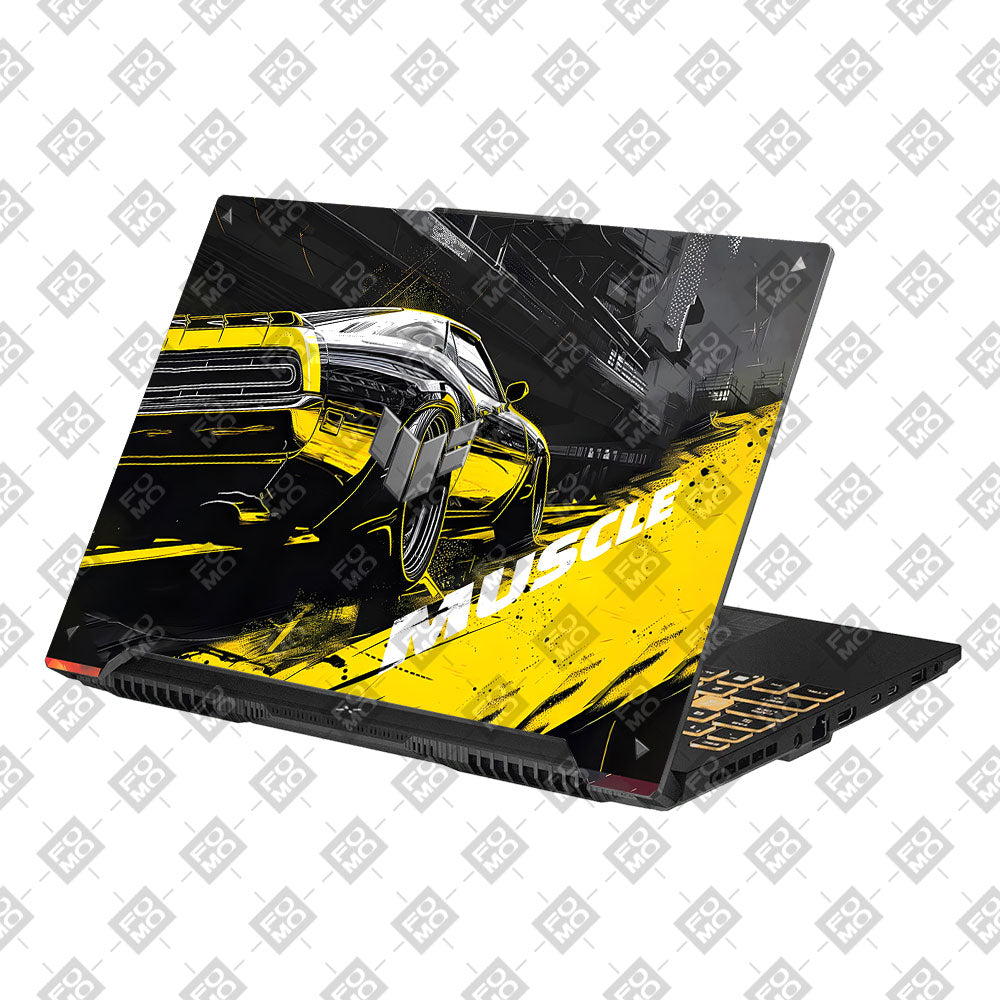 Black Muscle Asus TUF Gaming F16 and TUF Gaming A16 Laptop Skin