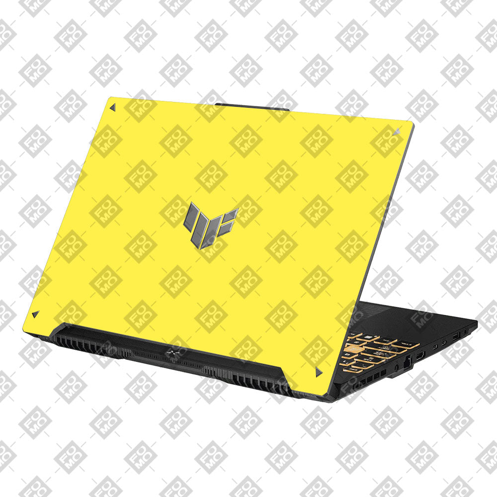 Textured Yellow Asus Gaming V16 V3607 Laptop Skin