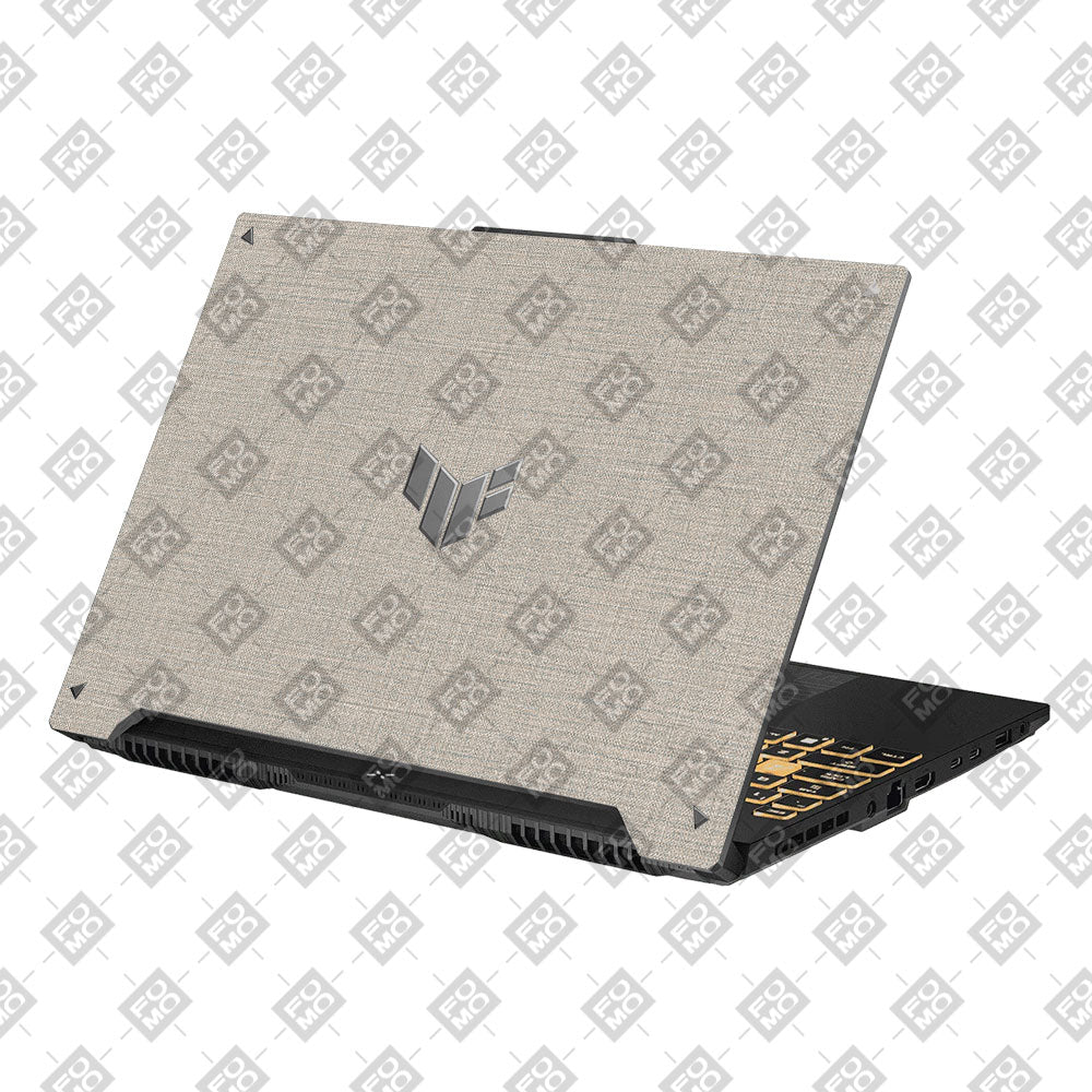 Textured Fabric Grey Asus Gaming V16 V3607 Laptop Skin