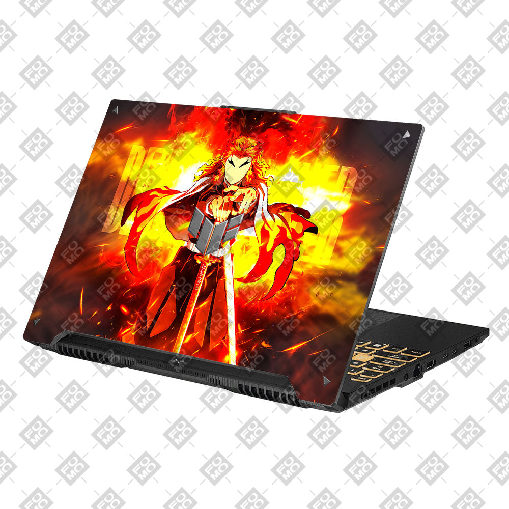 Anime Flame Swordsman Asus Gaming V16 V3607 Laptop Skin