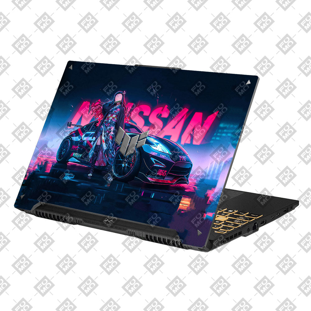 Neon Bloom Nezuko Racer Asus Gaming V16 V3607 Laptop Skin