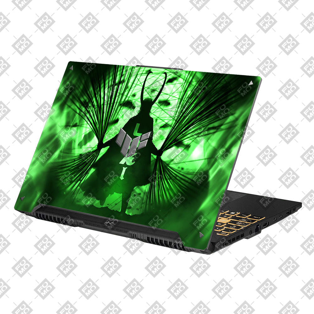 Green Aura Trickster Asus Gaming V16 V3607 Laptop Skin