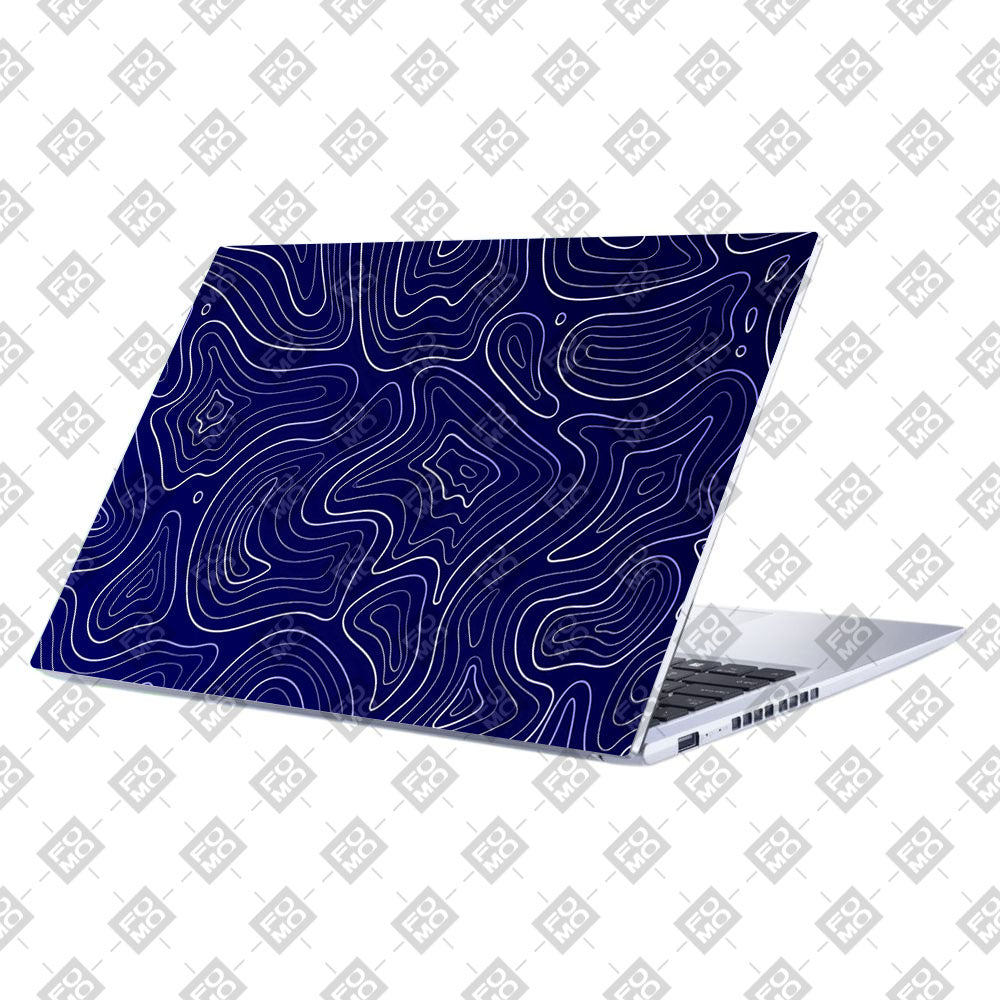 Deep Blue Contour Depths Asus Vivobook 15 X1502VA Laptop Skin