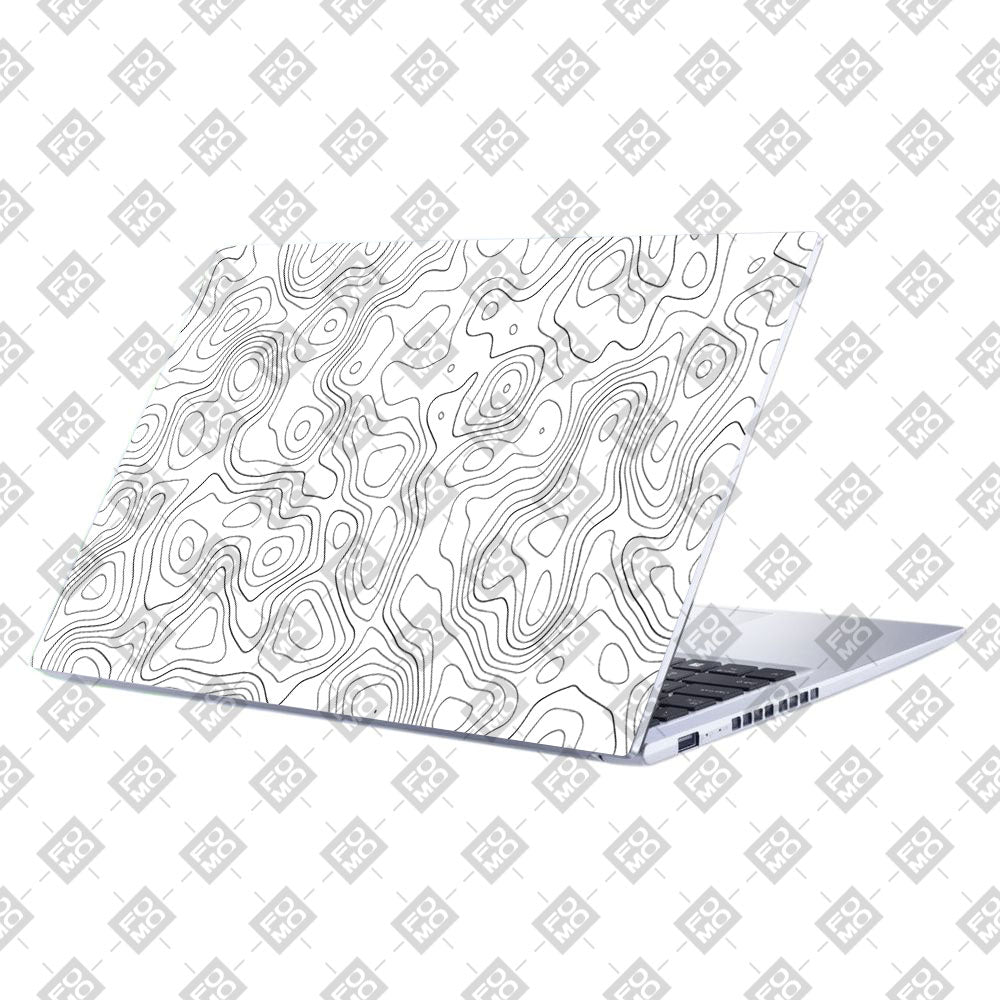 White Contour Design Asus Vivobook 15 X1502VA Laptop Skin