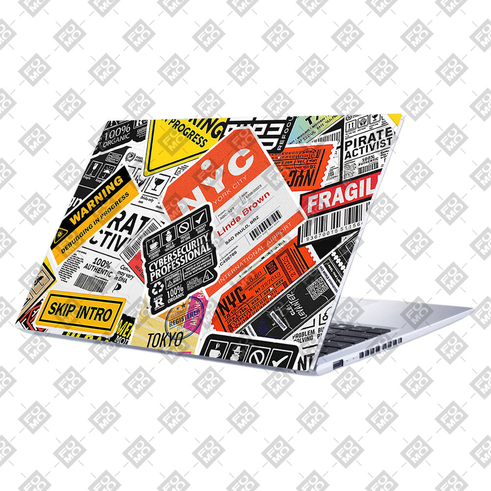Tech Aesthetic Sticker Collage Asus Vivobook 15 X1502VA Laptop Skin