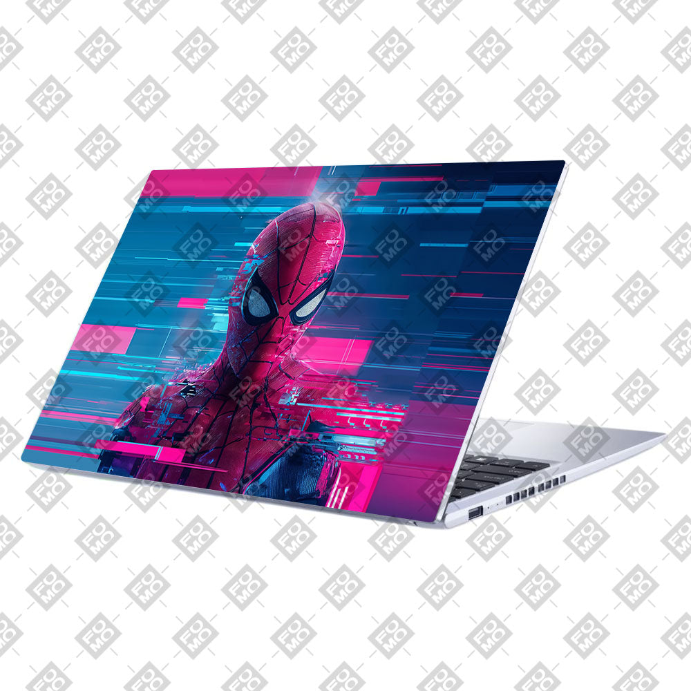 Glitch Spider Neon Web Asus Vivobook 15 X1502VA Laptop Skin