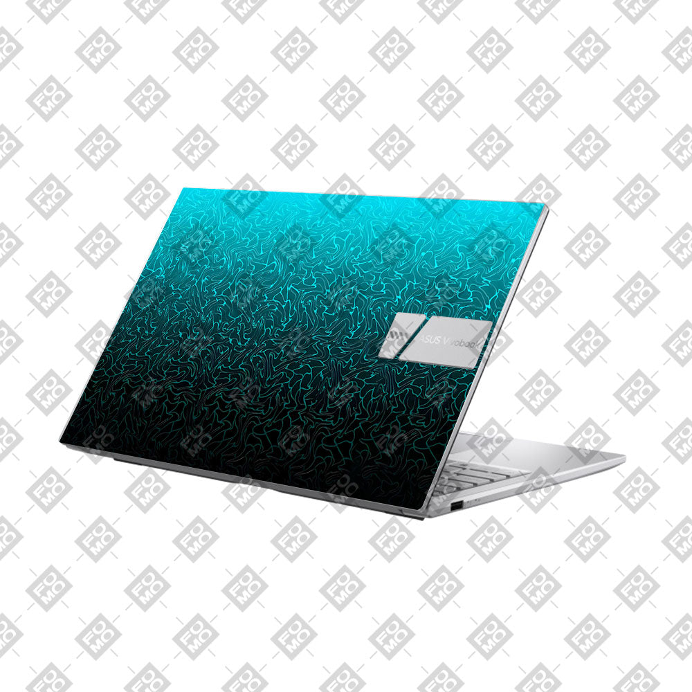 Cyan Blue to Black Asus VivoBook 15 X1504VA Laptop Skin