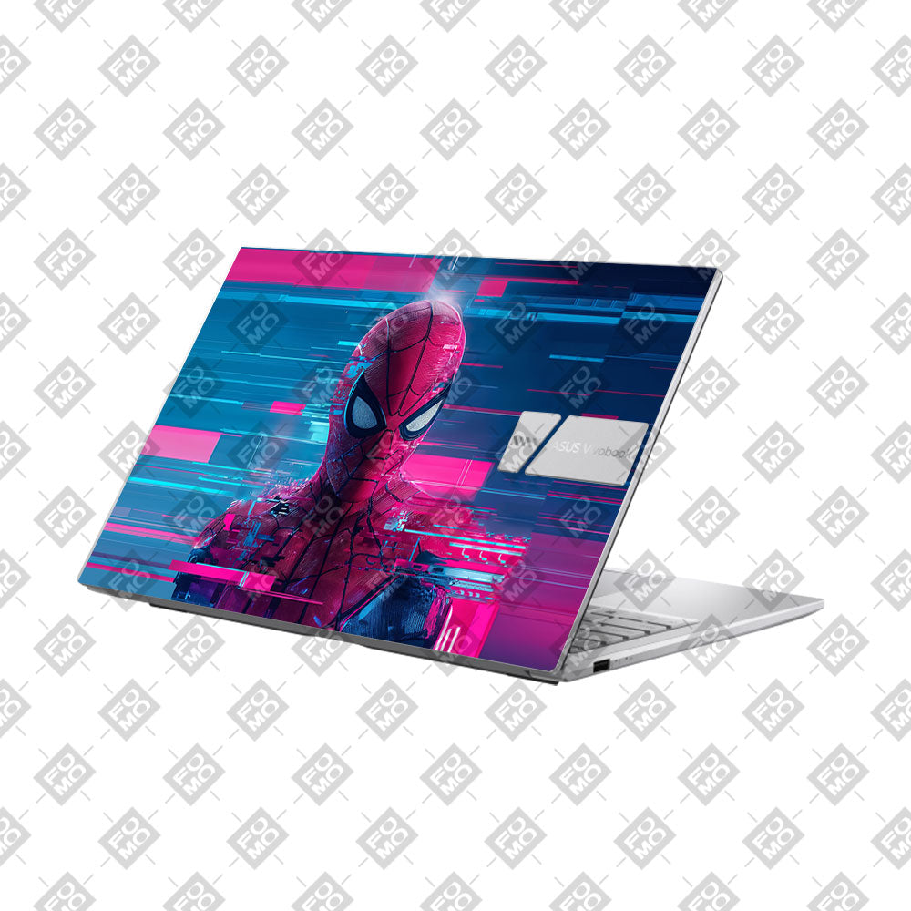 Glitch Spider Neon Web Asus VivoBook 15 X1504VA Laptop Skin
