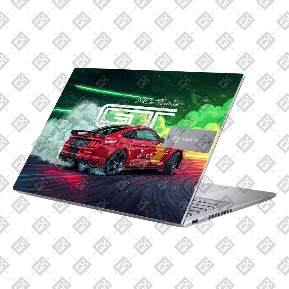 Mustang GT Red Bull Drift Beast Asus Vivobook 16 X1605V Laptop Skin