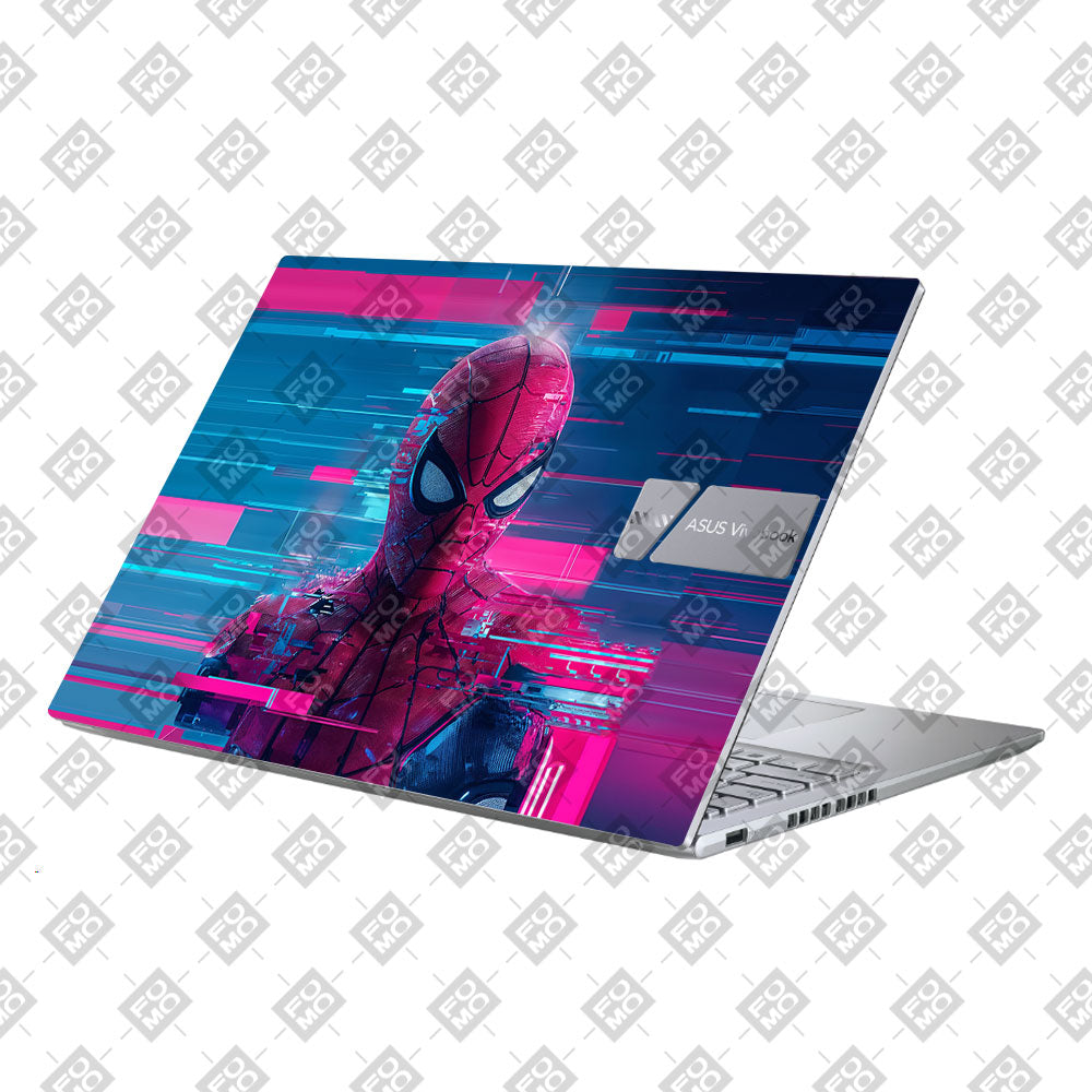 Glitch Spider Neon Web Asus Vivobook 16 X1605V Laptop Skin