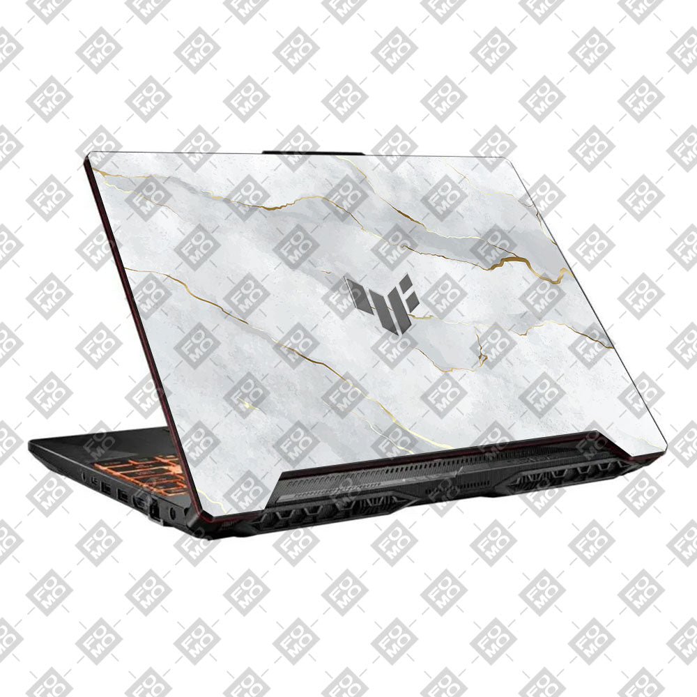 Grey Golden Marble Asus TUF F15 FX506 and A15 FA506 Laptop Skin