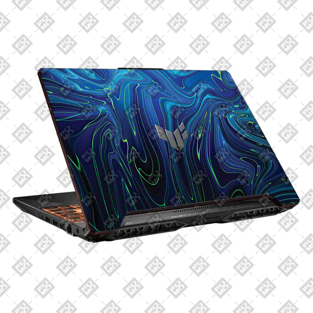 Cobalt Liquid Design Asus TUF F15 FX506 and A15 FA506 Laptop Skin