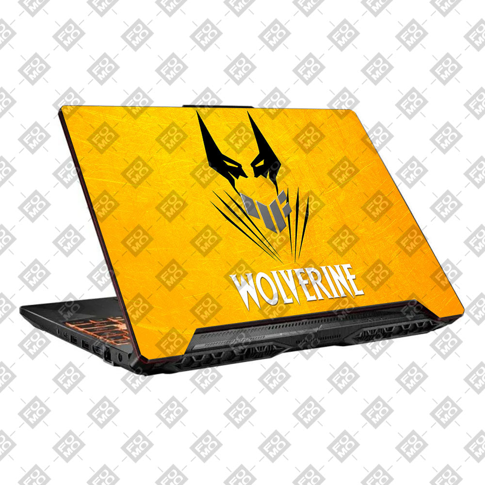 Wolverine with Yellow Background Asus TUF F15 FX506 and A15 FA506 Laptop Skin