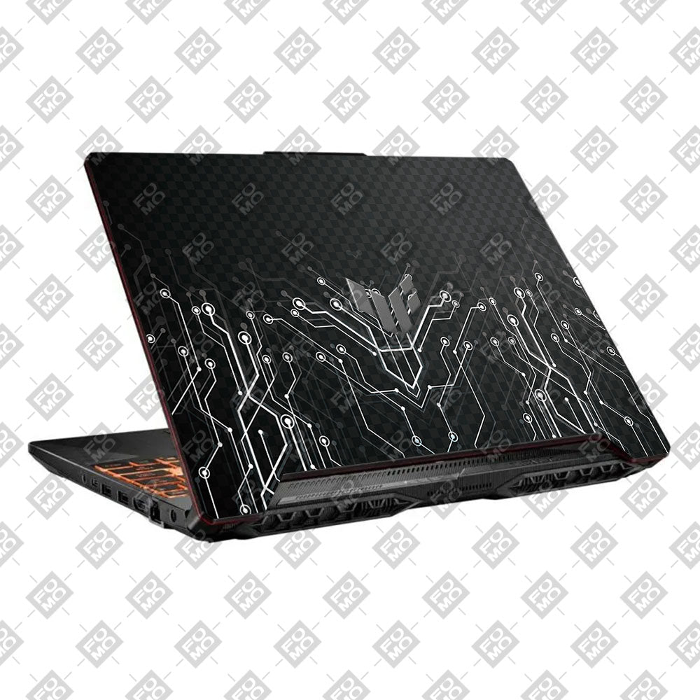 Black Digital Circuit Asus TUF F15 FX506 and A15 FA506 Laptop Skin