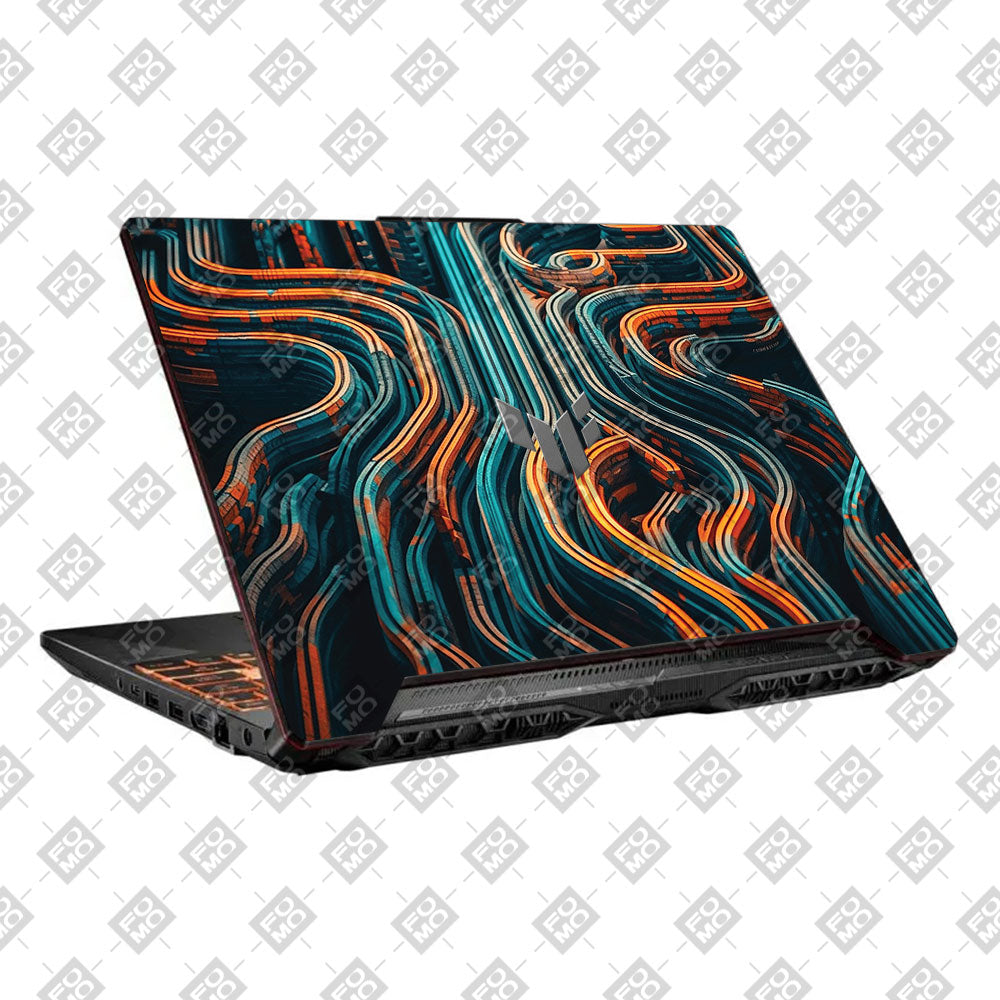 Glowing Stripes In Modern Set Asus TUF F15 FX506 and A15 FA506 Laptop Skin