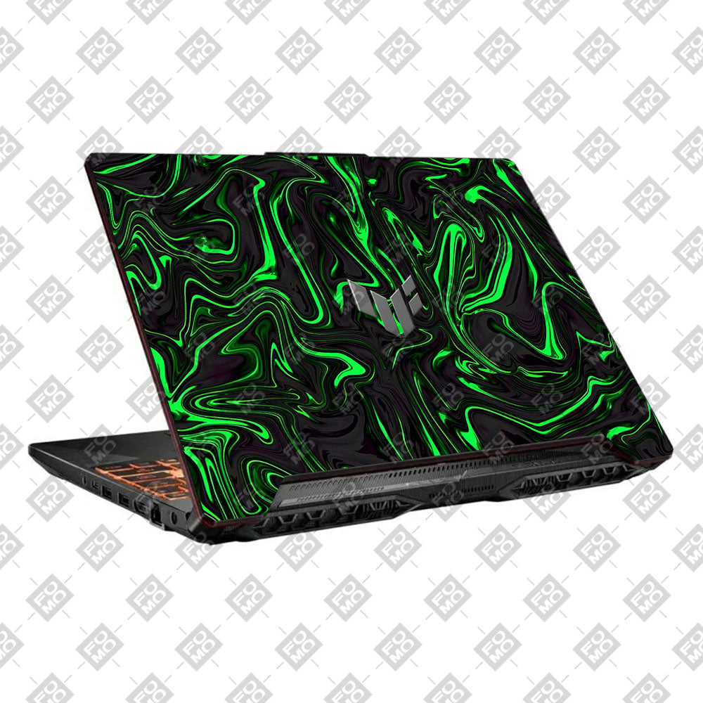 Neon Green Marble Asus TUF F15 FX506 & A15 FA506 Laptop Skin