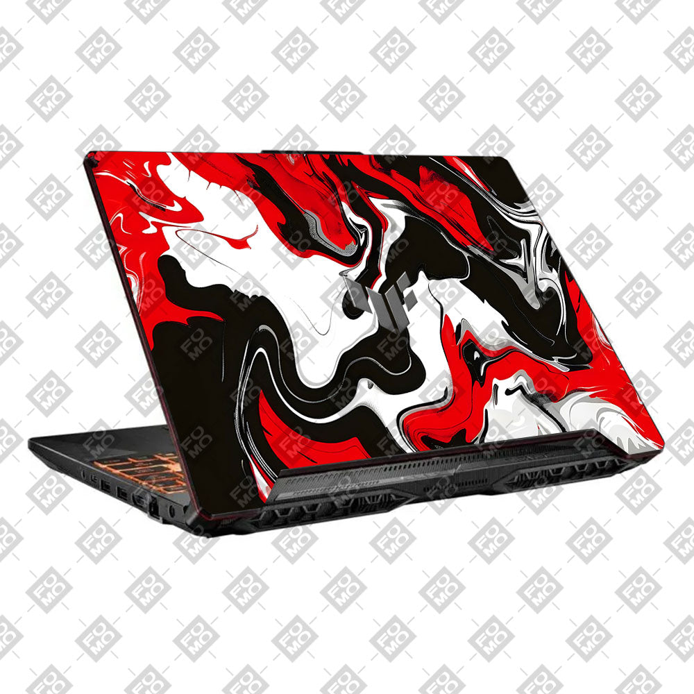 Red and White Marble Asus TUF F15 FX506 & A15 FA506 Laptop Skin