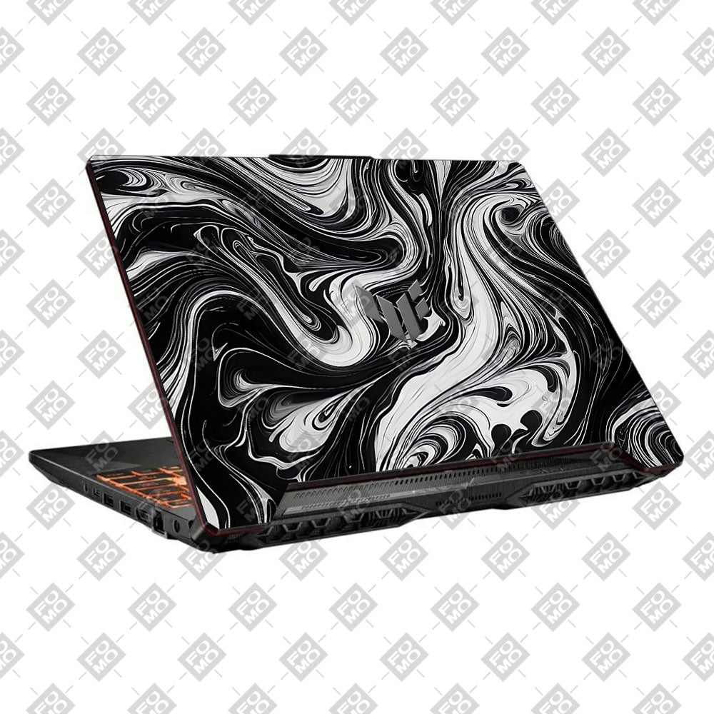 Black and White Marble Asus TUF F15 FX506 & A15 FA506 Laptop Skin