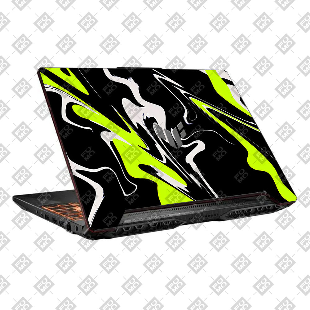 Neon Green and Black Patterns Asus TUF F15 FX506 & A15 FA506 Laptop Skin