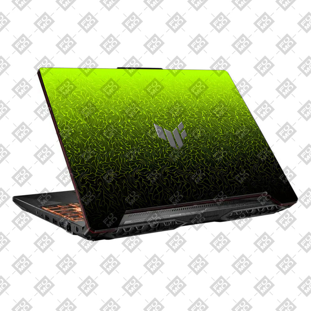 Lime Yellow to Black Gradient Asus TUF F15 FX506 & A15 FA506 Laptop Skin