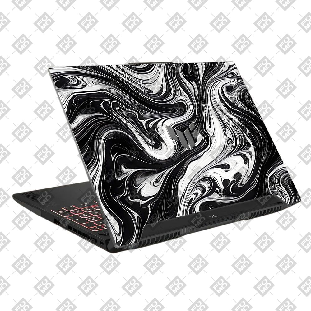 Black and White Marble Asus TUF F15 FX507 & A15 FA507 Laptop Skin