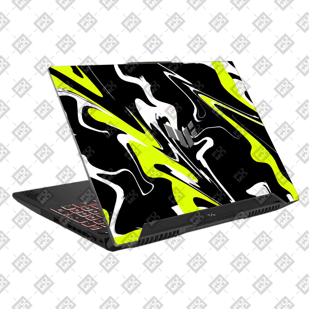 Neon Green and Black Patterns Asus TUF F15 FX507 & A15 FA507 Laptop Skin