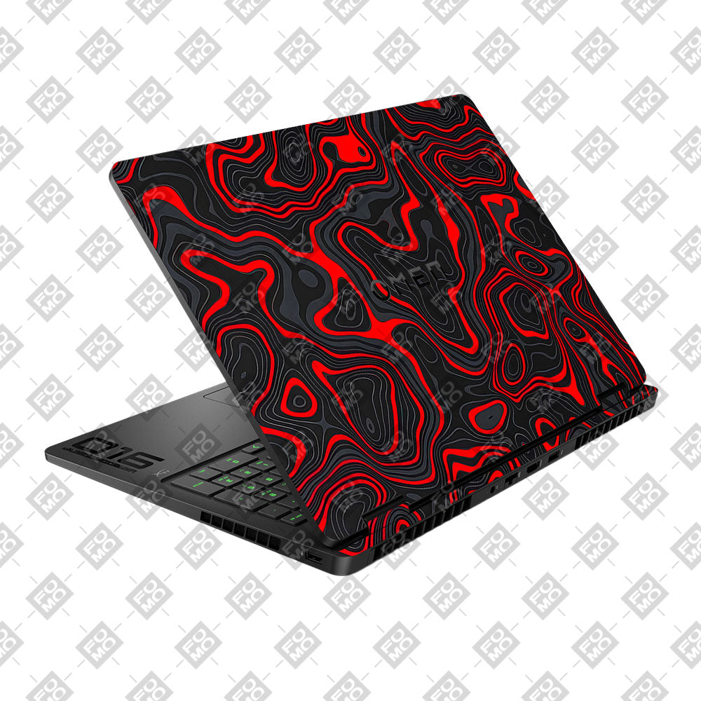 Crimson Waves HP Omen Gaming 16 2025, 2026 Laptop Skin