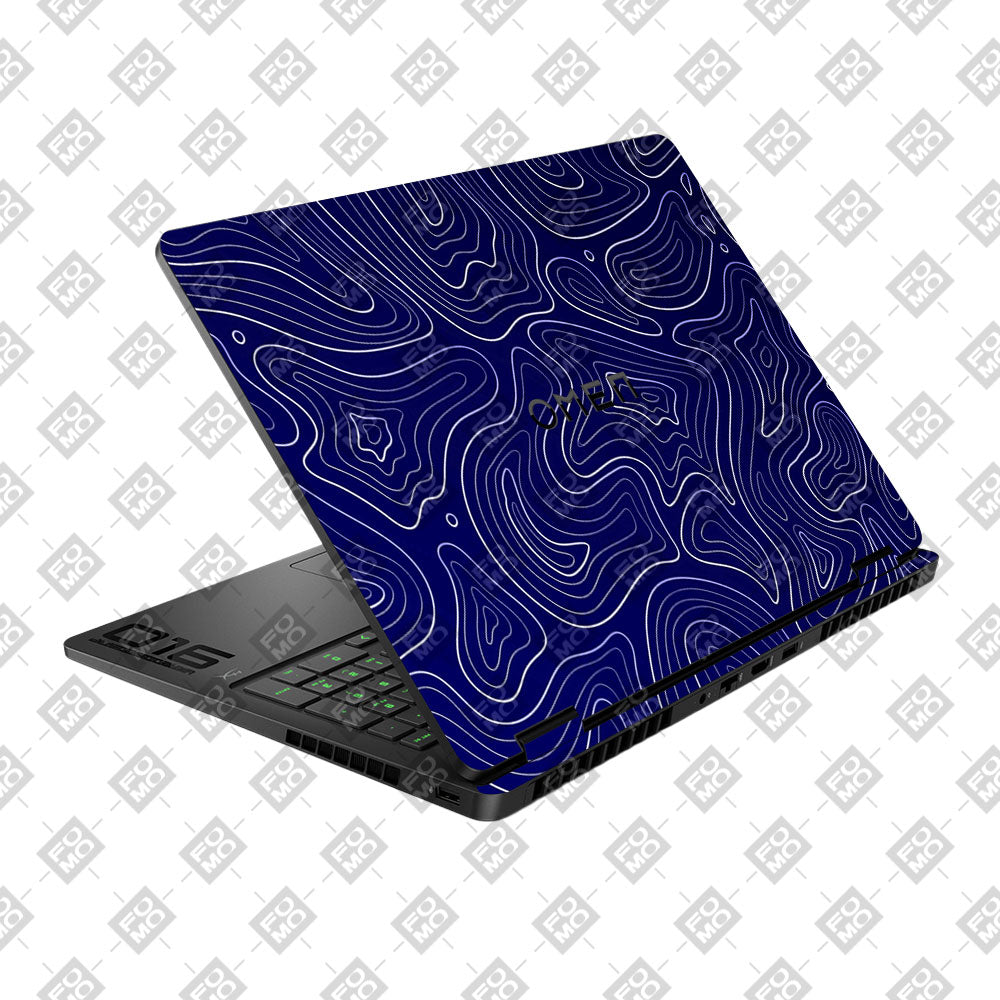 Deep Blue Contour Depths HP Omen Gaming 16 2025, 2026 Laptop Skin