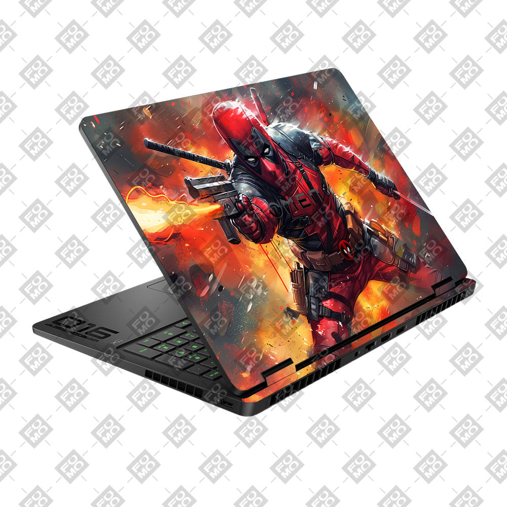 Deadpool in Action HP Omen Gaming 16 2025, 2026 Laptop Skin
