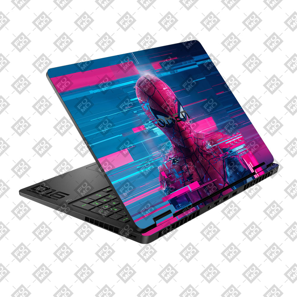Glitch Spider Neon Web HP Omen Gaming 16 2025, 2026 Laptop Skin