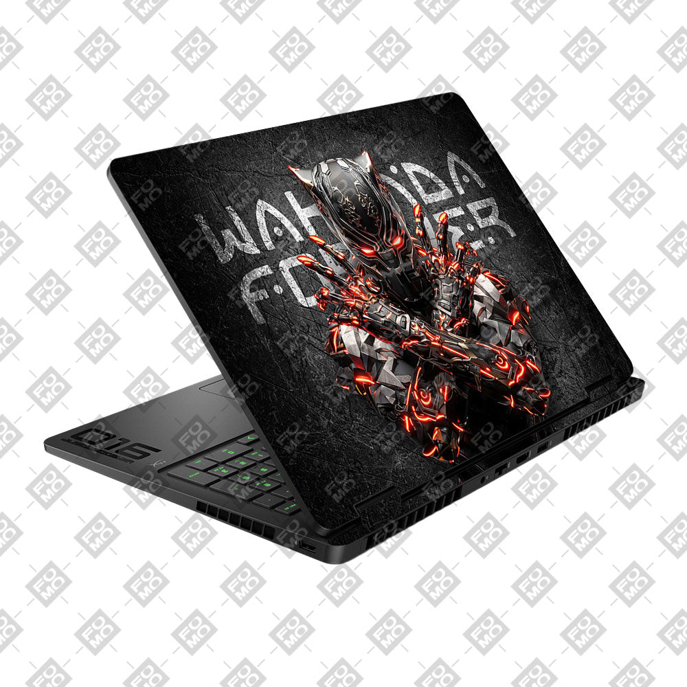 Black Panther Glowing Fury HP Omen Gaming 16 2025, 2026 Laptop Skin