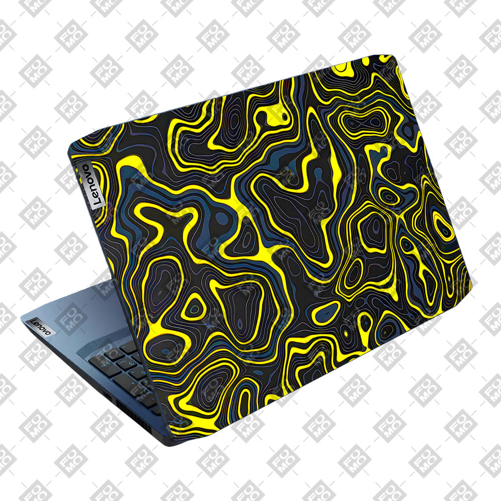 Neon Lava Contours Lenovo Ideapad Gaming 3 15ARH05 and 15IMH05 Laptop Skin