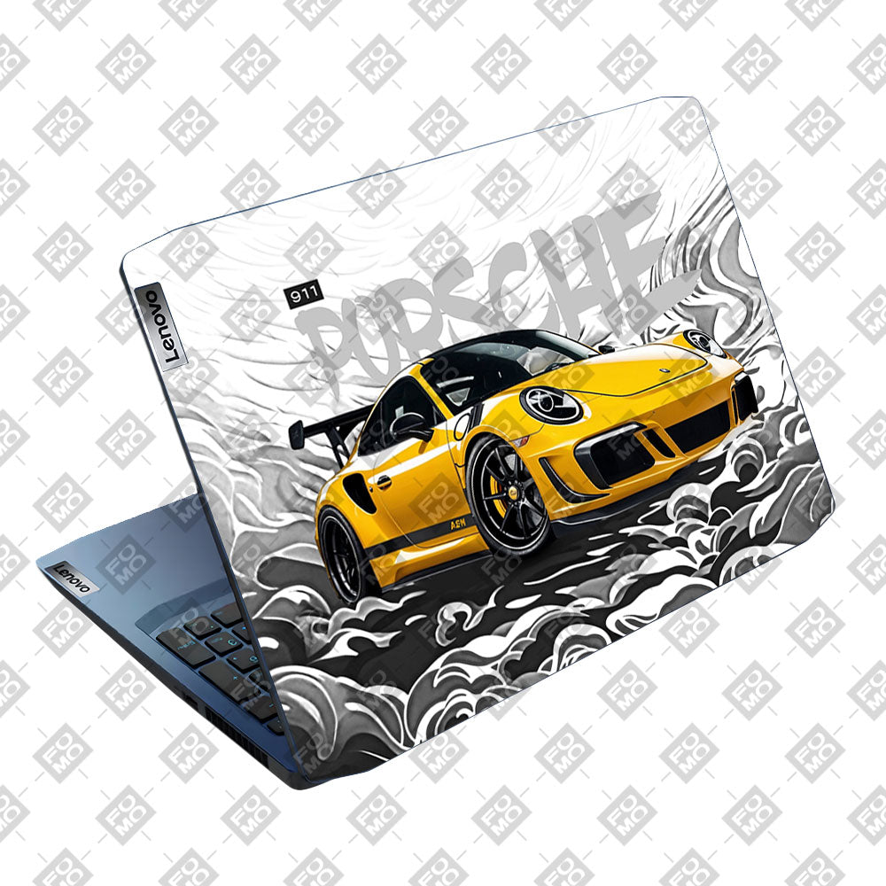 Porsche 911 Yellow Blaze Lenovo IdeaPad Gaming 3 15ARH05 and 15IMH05 Laptop Skin