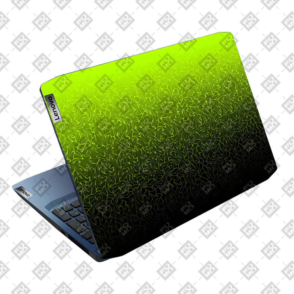 Lime Yellow to Black Gradient Lenovo Ideapad Gaming 3 15ARH05 and 15IMH05 Laptop Skin