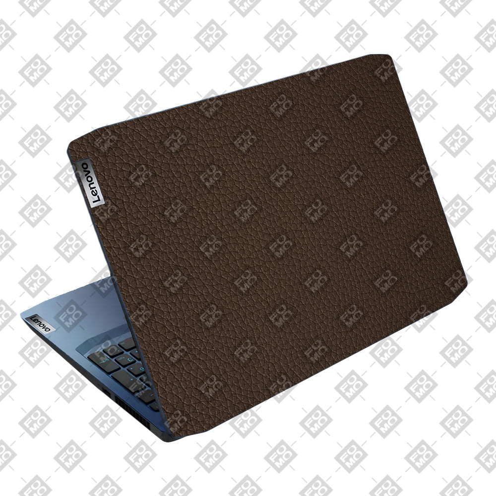 Textured Brown Leather Lenovo IdeaPad Gaming 3 15ARH05 and 15IMH05 Laptop Skin